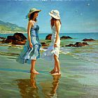 Dames Sur La Plage by Vladimir Volegov